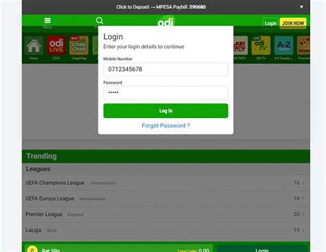 www.odibet.com login account